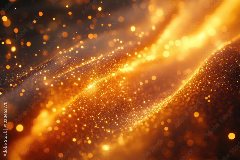 Abstract gold glitter background with bokeh lights, creating a luxurious and elegant festive atmosphere. Abstract gold glitter background with bokeh lights, creating a luxurious and elegant festive atmosphere.
