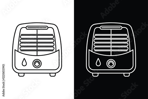 Dehumidifier icon vector on White Background ,Vector Art Illustration on white background.