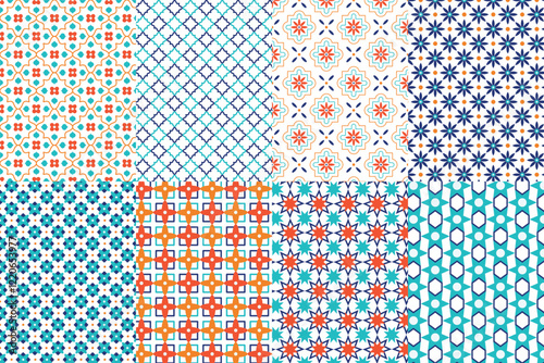 seamless pattern design, pattern design, textile design.