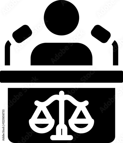 Witness Statement Glyph Icon