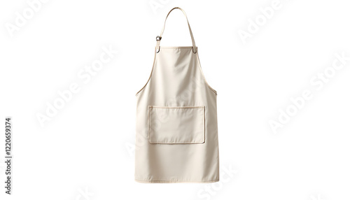 Beige Kitchen Apron with Pocket Durable Cooking Apron