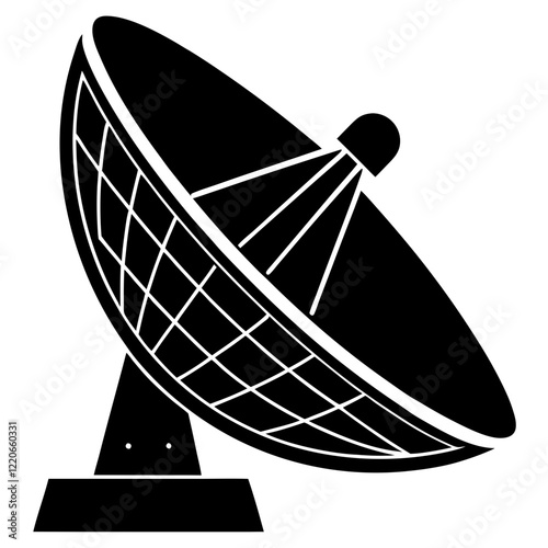 Satellite dish icon on a white background