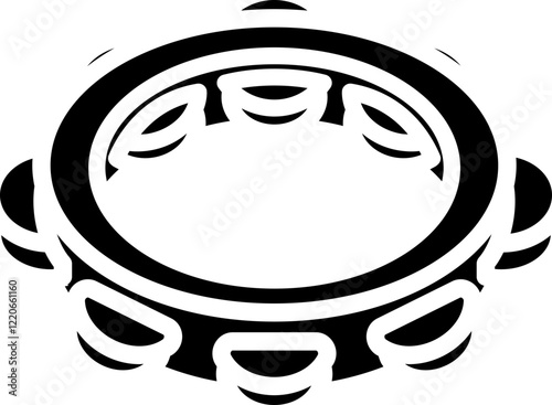 Tambourine Glyph Icon