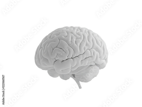 Obraz na płótnie Isolated White 3D Render of a Human Brain w salonie