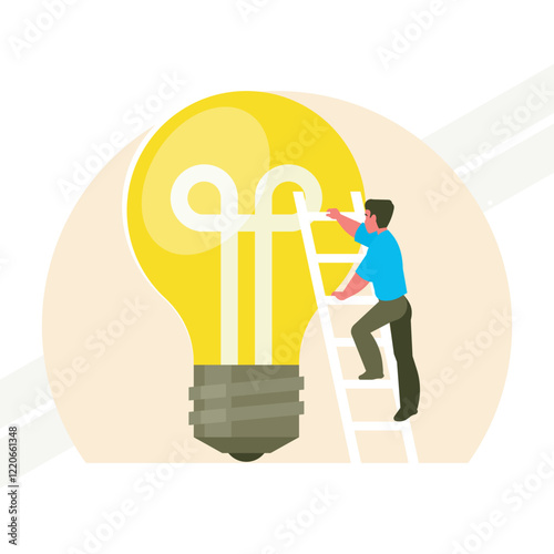 An illustration representing a creative idea symbolizing innovation and imagination