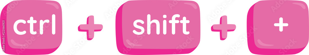 Obraz premium CTRL+Shift++