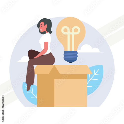 An illustration representing creative imagination symbolizing artistic expression and thought