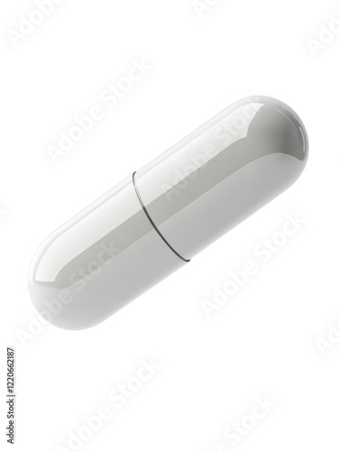 Obraz na płótnie Isolated White Medical Capsule Pill w salonie