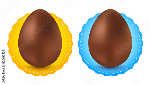 Vector chocolate egg for Easter. Vector illustration of a Chocolate egg for Easter.