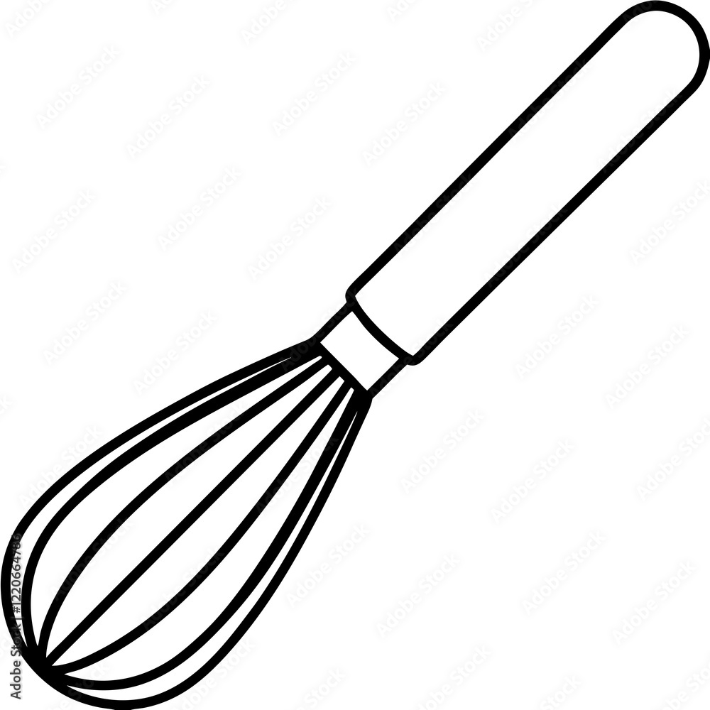 Fototapeta premium Hand-Drawn Whisk Line Art Vector