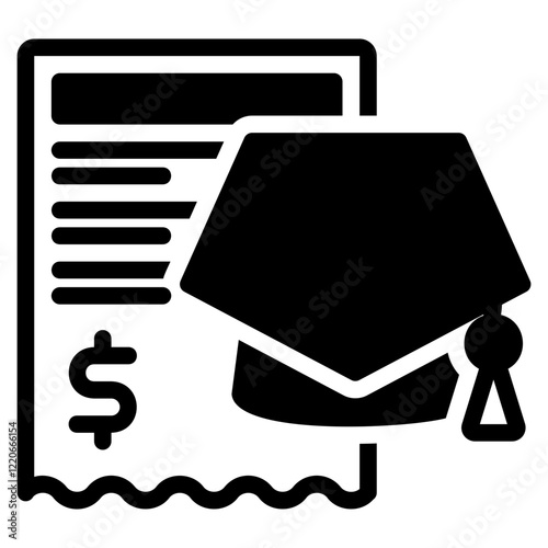 Bill glyph icon