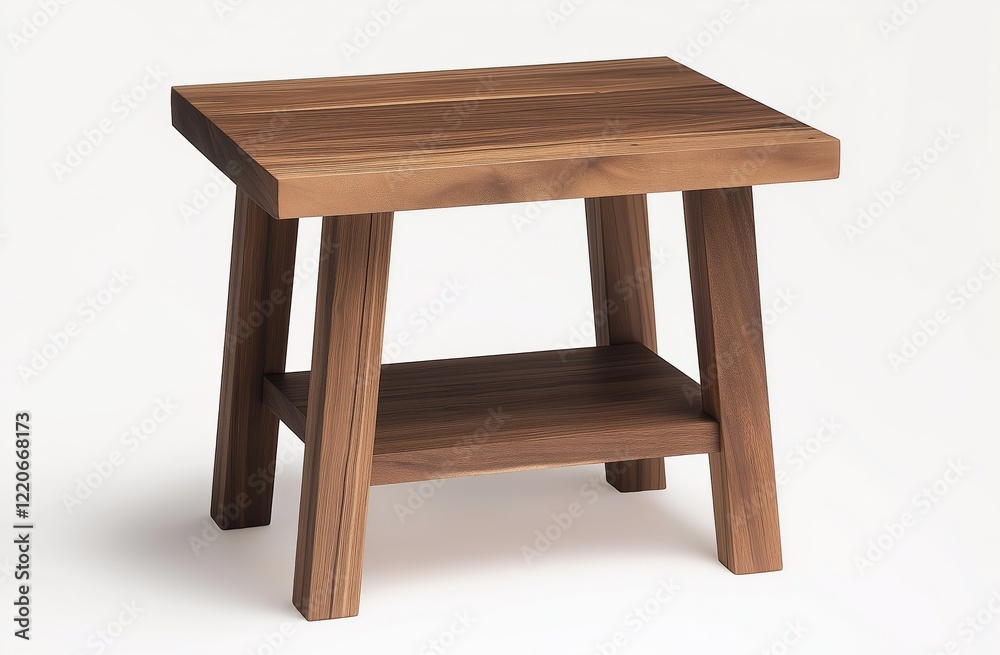 Fototapeta premium wooden stool on a white background