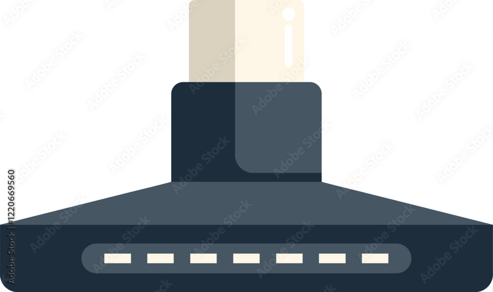 Modern kitchen appliance simplifying cooking process by extracting odors and ventilating air