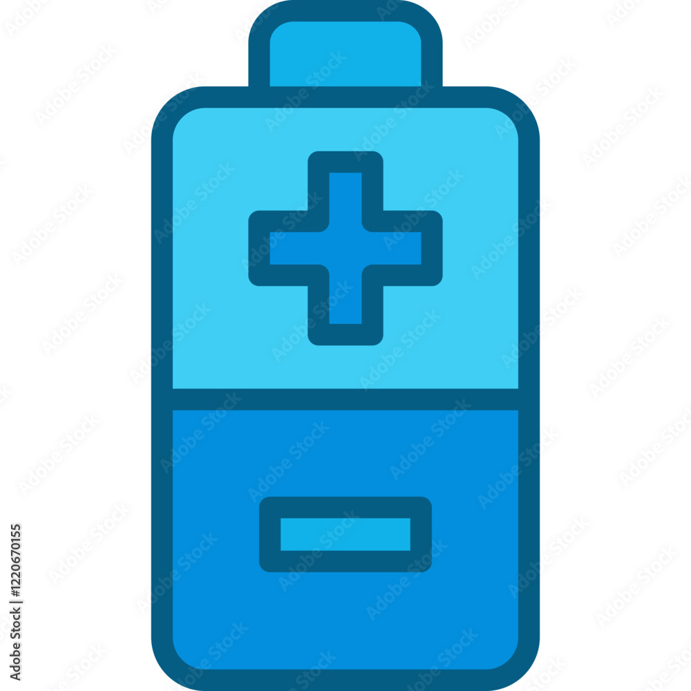 Obraz premium battery cell two tone icon