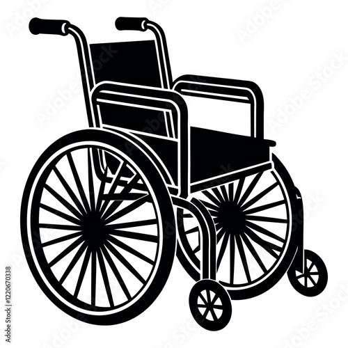 wheelchair isolated on white background