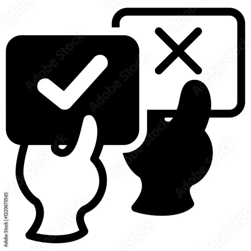 Voting glyph icon