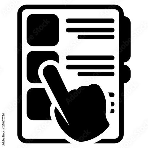 Mobile election glyph icon