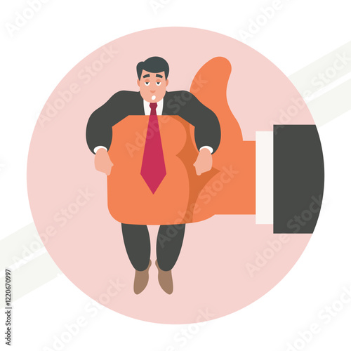 An illustration representing the concept of discrimination symbolizing inequality and social issues