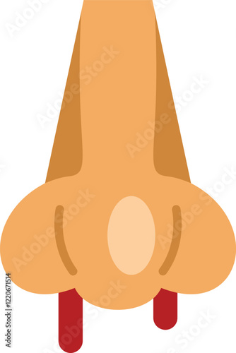 Cartoon drawing of a man's private parts