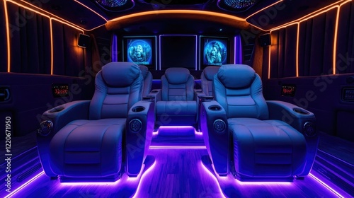 Luxury Bus Theater with  Immersive Entertainment on Wheels photo