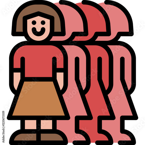 females filled outline icon