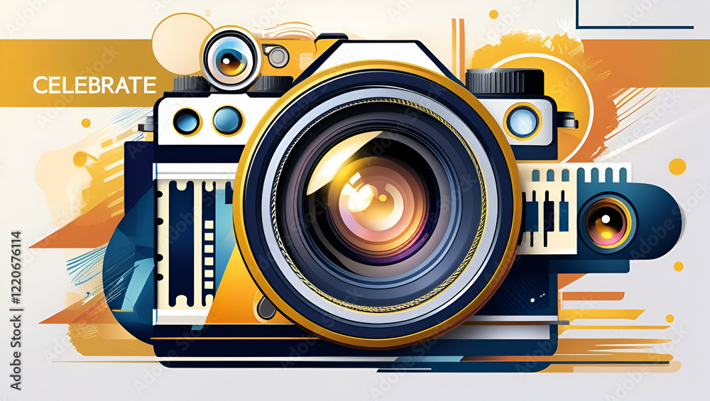 Fototapeta premium Title: Celebrate World Photography Day with a Vibrant Display