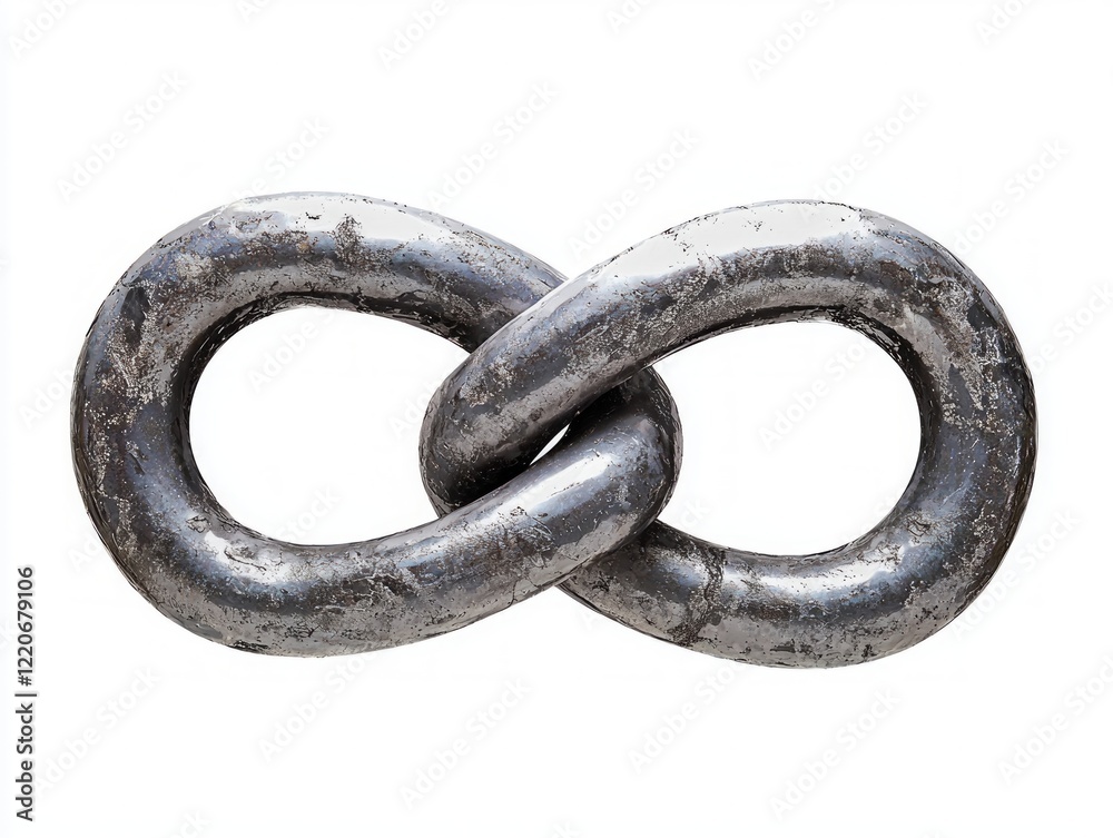 Shimmering Chunky Chain Link Interlocked Loops Silhouette - Cinematic Metallic Gray Isolated Background Detail Shot Shimmering Chunky Chain Link Interlocked Loops Silhouette - Cinematic Metallic Gray Isolated Background Detail Shot