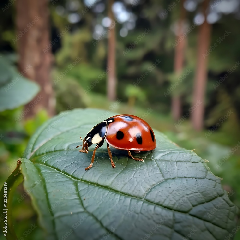 Fototapeta premium ladybug on a leaf