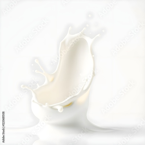 Chorrito de leche o nata, cortado photo