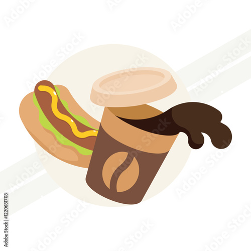 An illustration of a fast food icon representing convenience and quick meals