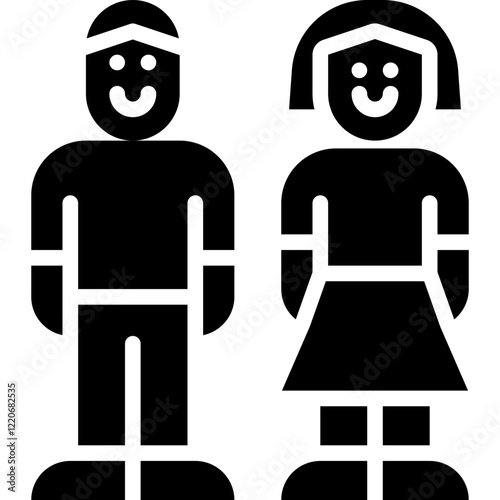 couple solid icon