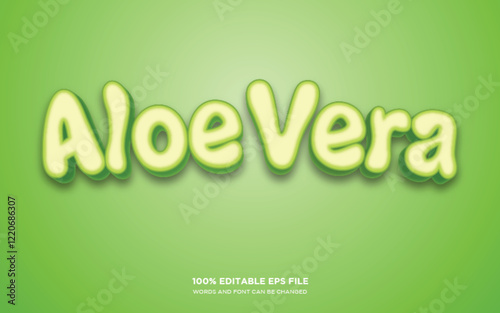 Aloe Vera 3D editable text style effect
 photo