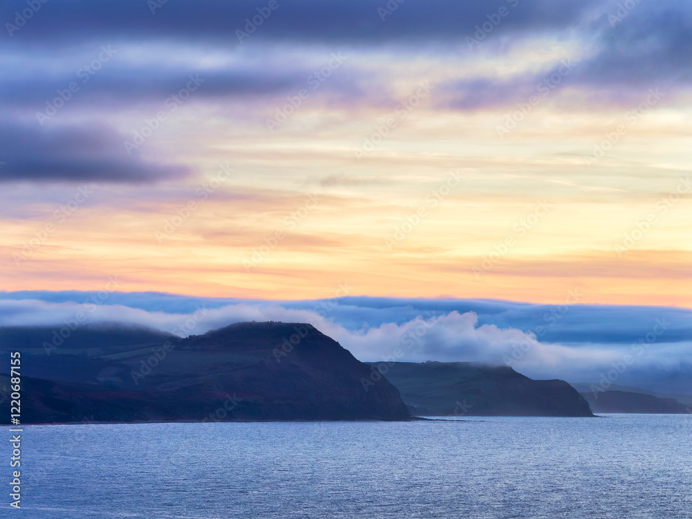 Misty Winter Sunrise in Dorset England Misty Winter Sunrise in Dorset England