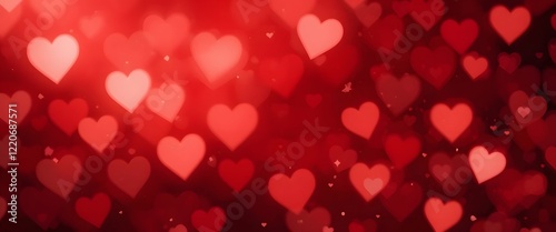 Heart shape abtract red background image for love.