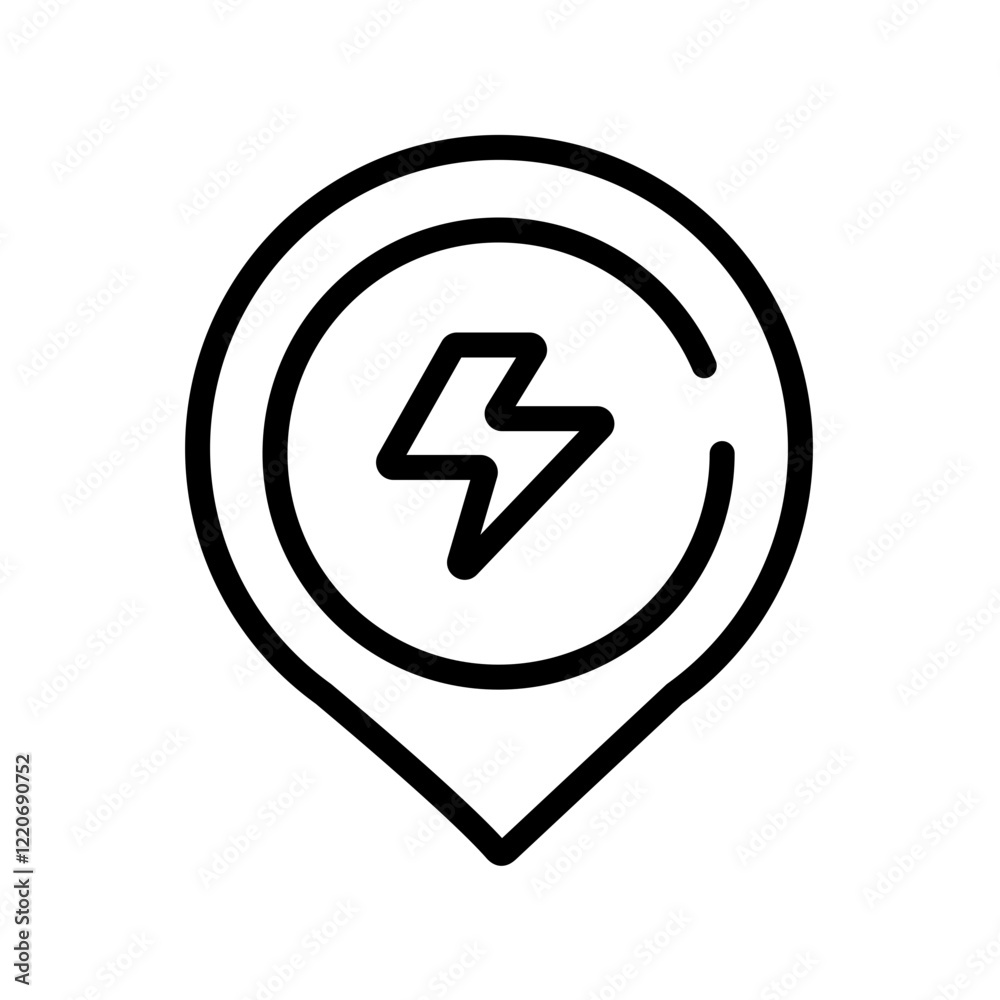 electric map point vector icon electric map point vector icon