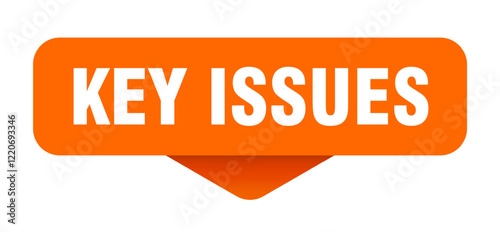 key issues sticker. key issues sign on transparent background