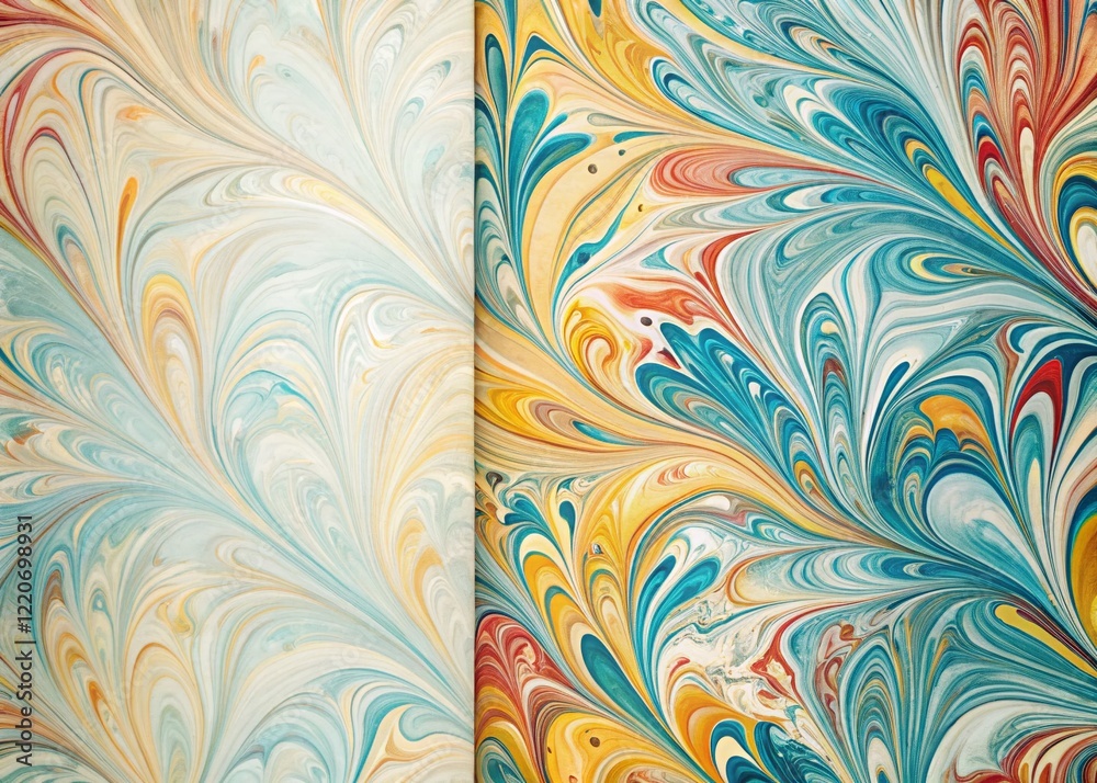 Elegant Marbled Paper Texture Background with Copy Space - Left Alignment Elegant Marbled Paper Texture Background with Copy Space - Left Alignment