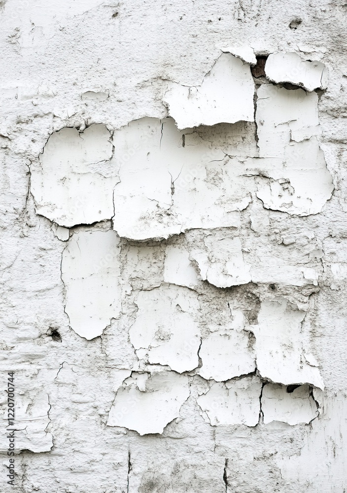A highly detailed, high-resolution photograph of an aged white concrete wall with peeling paint and weathering. A highly detailed, high-resolution photograph of an aged white concrete wall with peeling paint and weathering.