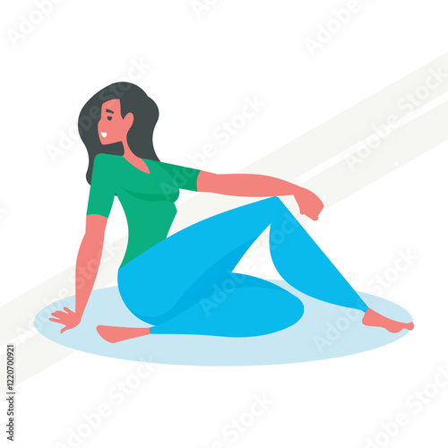 A girl doing yoga representing fitness and relaxation