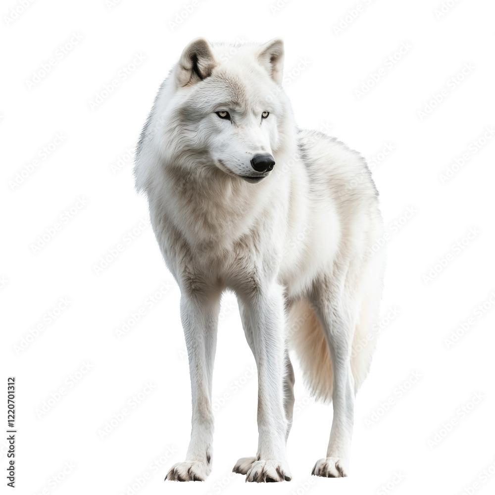 Obraz premium wolf looking isolated on white.