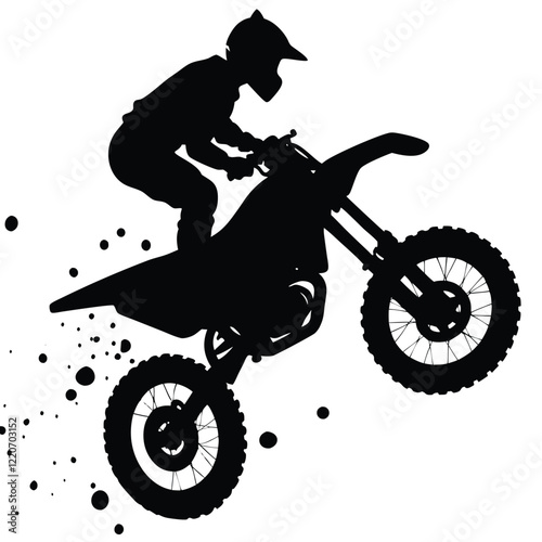 Dirt bike Vector Illustration – High-Quality Adventure Design