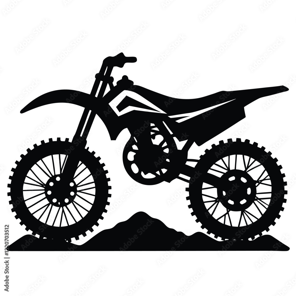 Fototapeta premium Dirt bike Vector Illustration – High-Quality Adventure Design