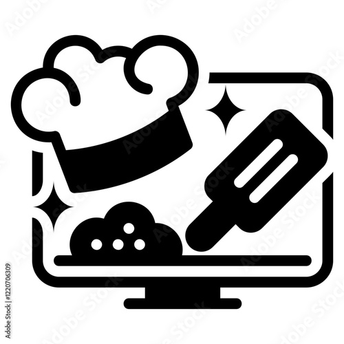 cooking glyph icon