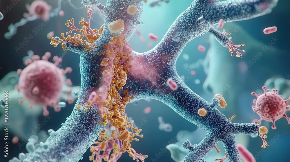 pathogens from the air enter the lungs and attach to lung cells, leading to infections such as bronchitis or pneumonia. pathogens from the air enter the lungs and attach to lung cells, leading to infections such as bronchitis or pneumonia.