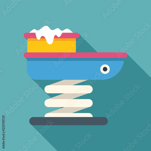 Boat spring rider toy bringing joy and fun to children playing outdoors