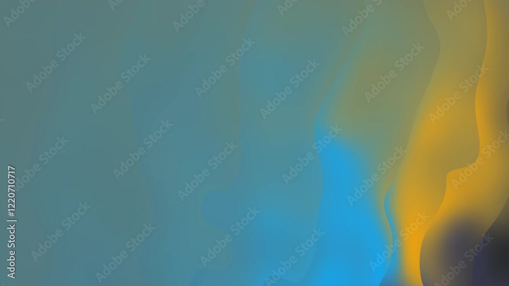 Abstract animation of shifting teal and green gradients. Seamless loop ideal for backgrounds, presentations, or visual effects. Evokes calmness and tranquility.