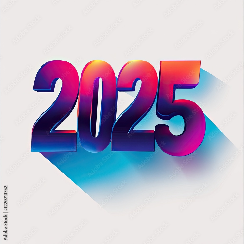 Contemporary typography highlighting the year Contemporary typography highlighting the year