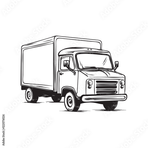 truck isolated on white
