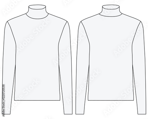 women high neck/turtle neck sweater vector illustration design