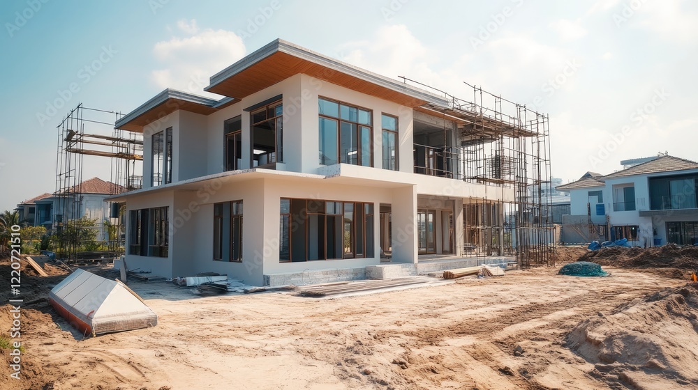 custom made wallpaper toronto digitalconstruction residential new house with prefabrication system in progress at building site